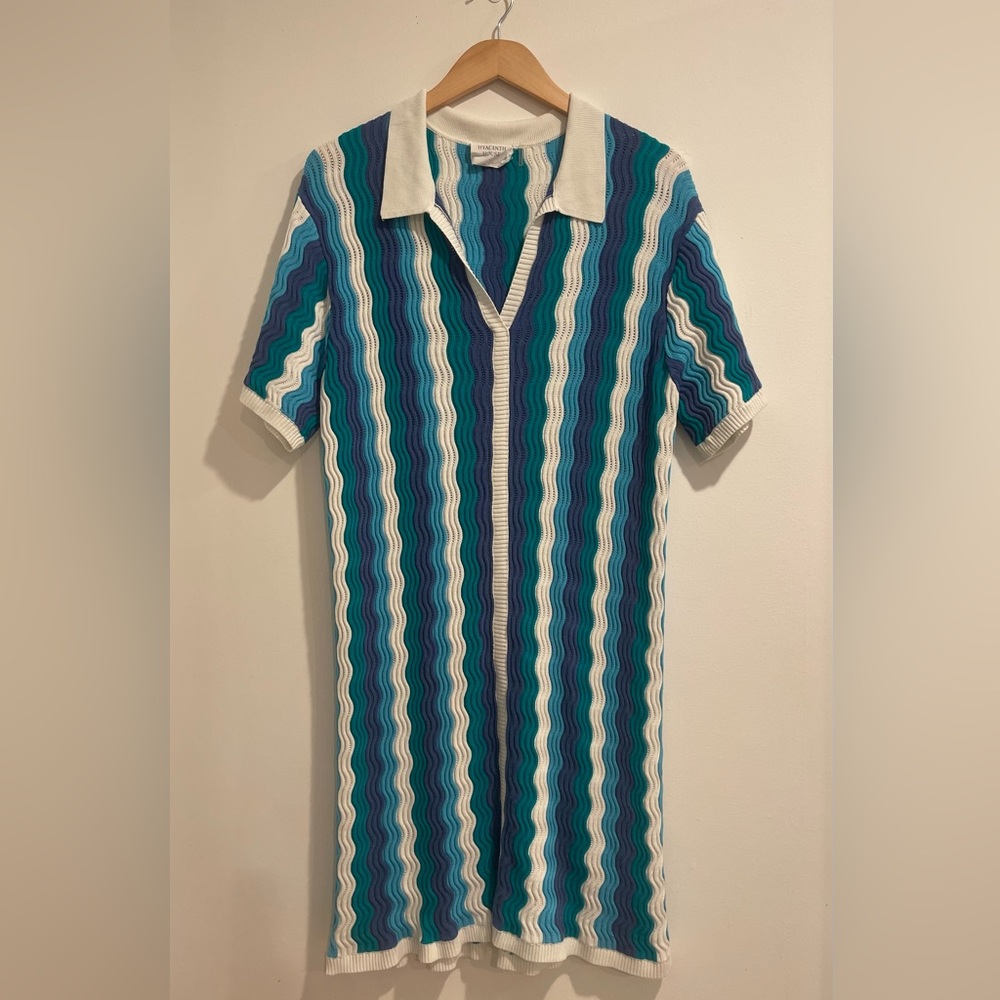 Tuckernuck | Hyacinth House Aqua Wavy Sammie Knit Dress